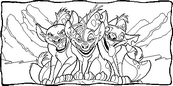 coloriage le roi lion les hyenes